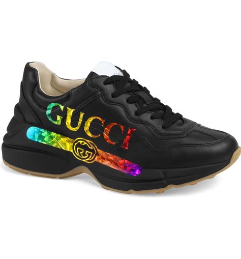 gucci rainbow boots|gucci's chunky rhyton sneaker.